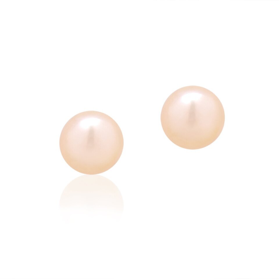 pink cultured pearl earrings