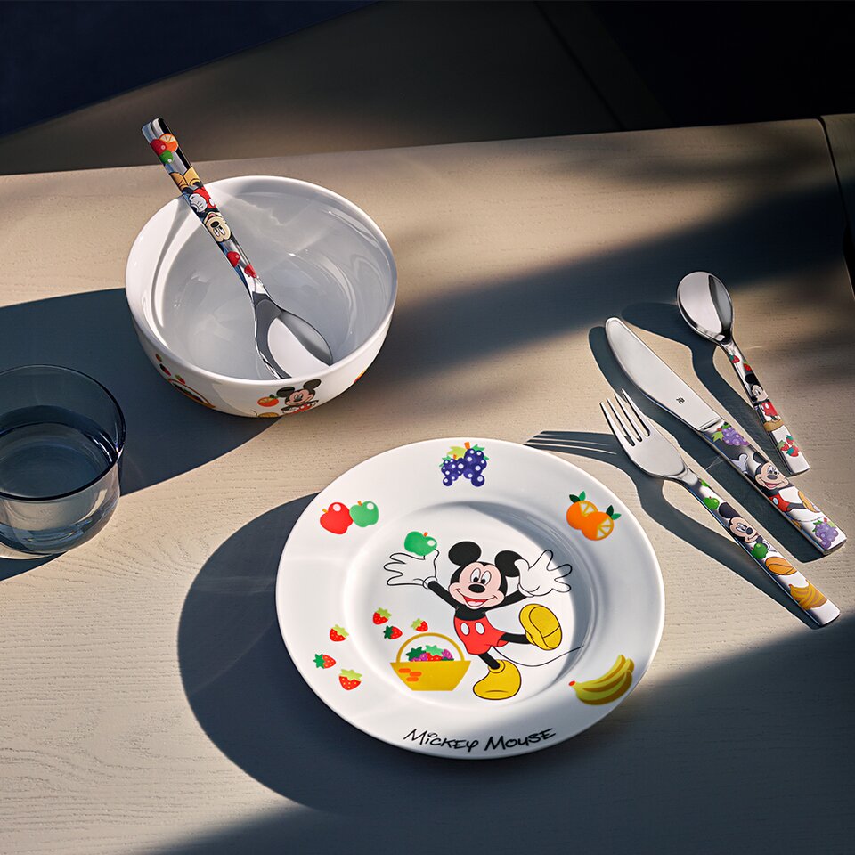 Kids cups and spoons in a set MICKEY MOUSE, 4 pcs, WMF 