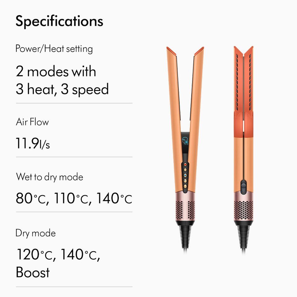 Dyson Airstrait™ dryer and straightener (Ceramic apricot/Topaz