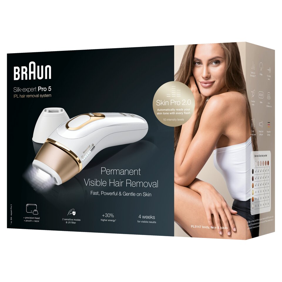 Braun Silk·expert Pro 5, PL5147 Women's IPL, At-Home Permanent