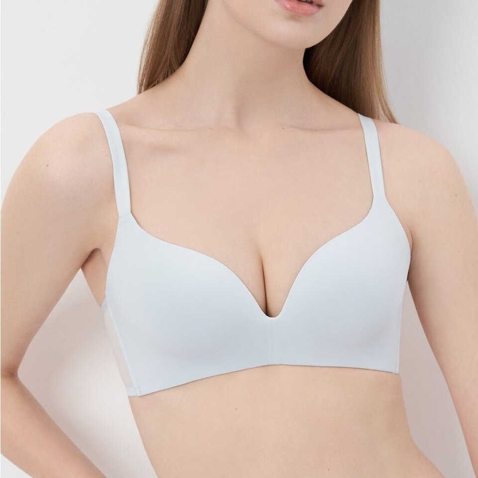 Invisible Inside-out Non-Wired<br> Padded Bra Blue Pearl