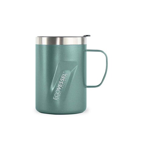 EcoVessel The Transit Insulated Coffee Camping Mug Black Shadow 12 oz