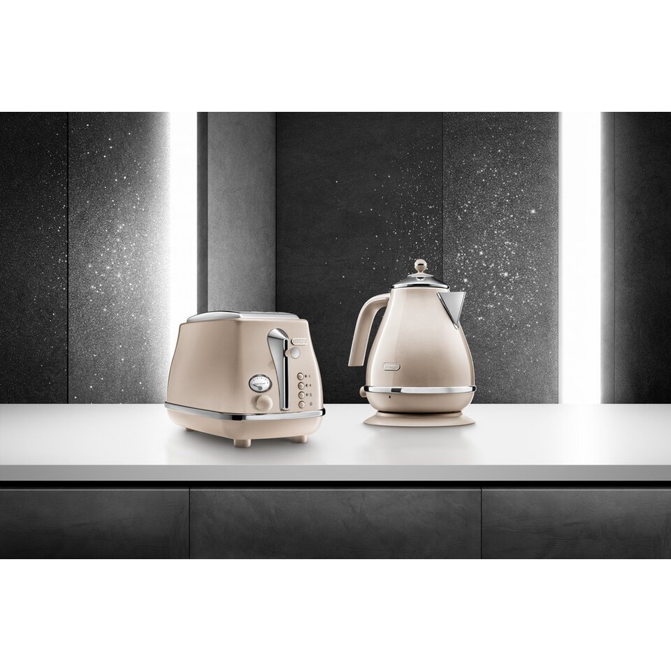 De'Longhi KBOT3001.GY NEW Jug Kettle Icona Metallics Anti