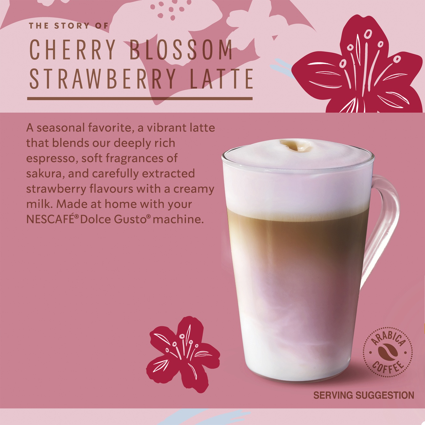 Cherry Blossom Strawberry Latte | TANGS 