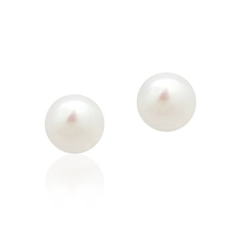 freshwater cultured pearl stud earrings