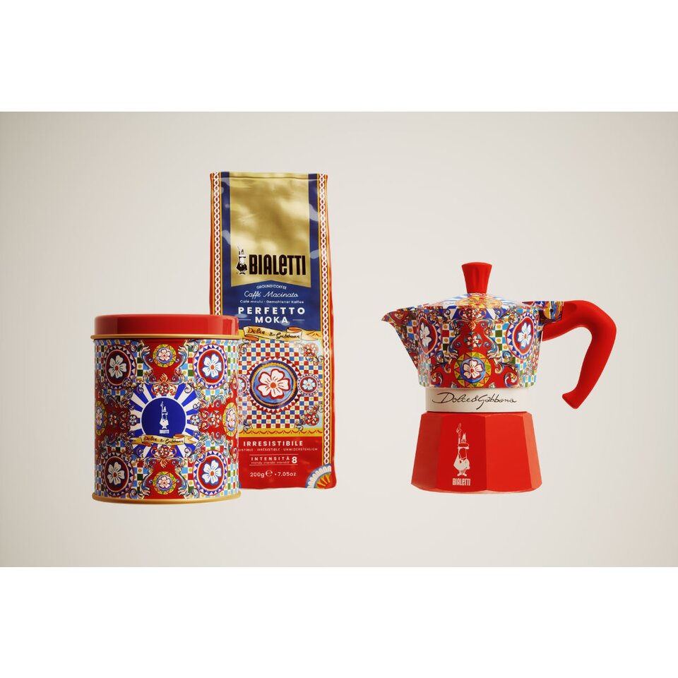 MOKA EXPRESS BIALETTI DOLCE GABBANA 3 CUPS POWDER SET | TANGS MOKA EXPRESS BIALETTI DOLCE GABBANA 3 CUPS POWDER SET | TANGS