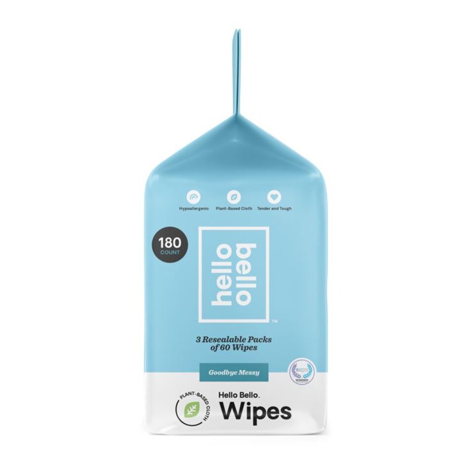 Hello Bello Plant-Based Baby Wipes 60X3pk | Tangs Singapore