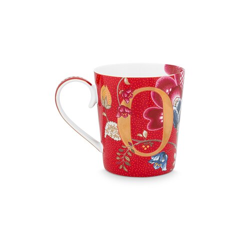 Alphabet Mug Blushing Birds Red O 350ml | TANGS Singapore