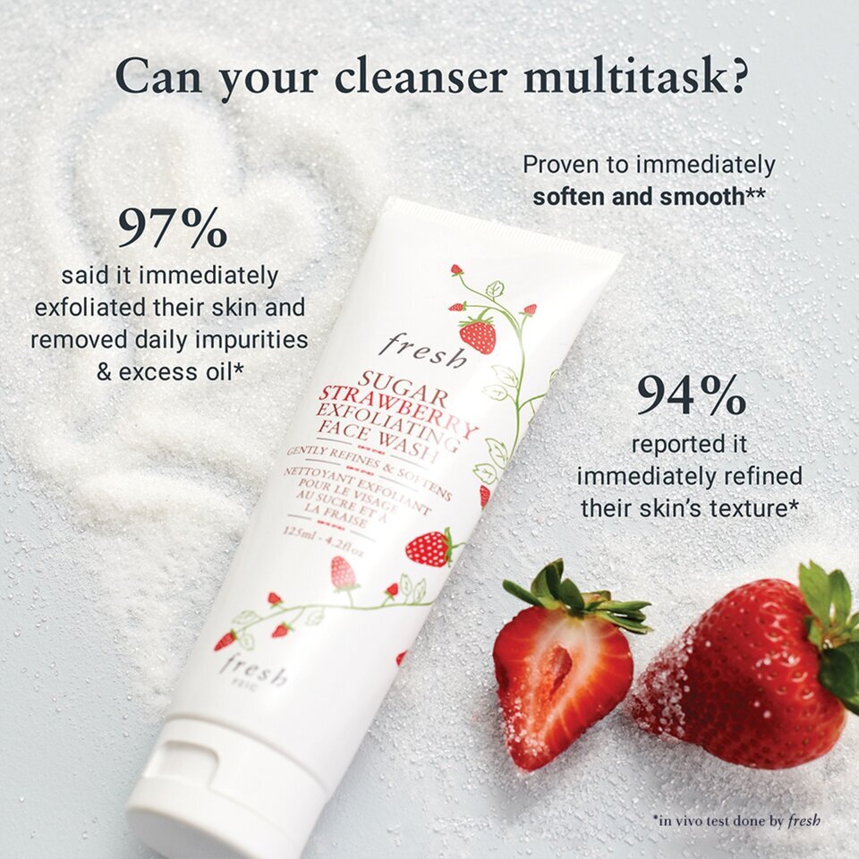 Sugar Strawberry Exfoliating Face Wash - fresh