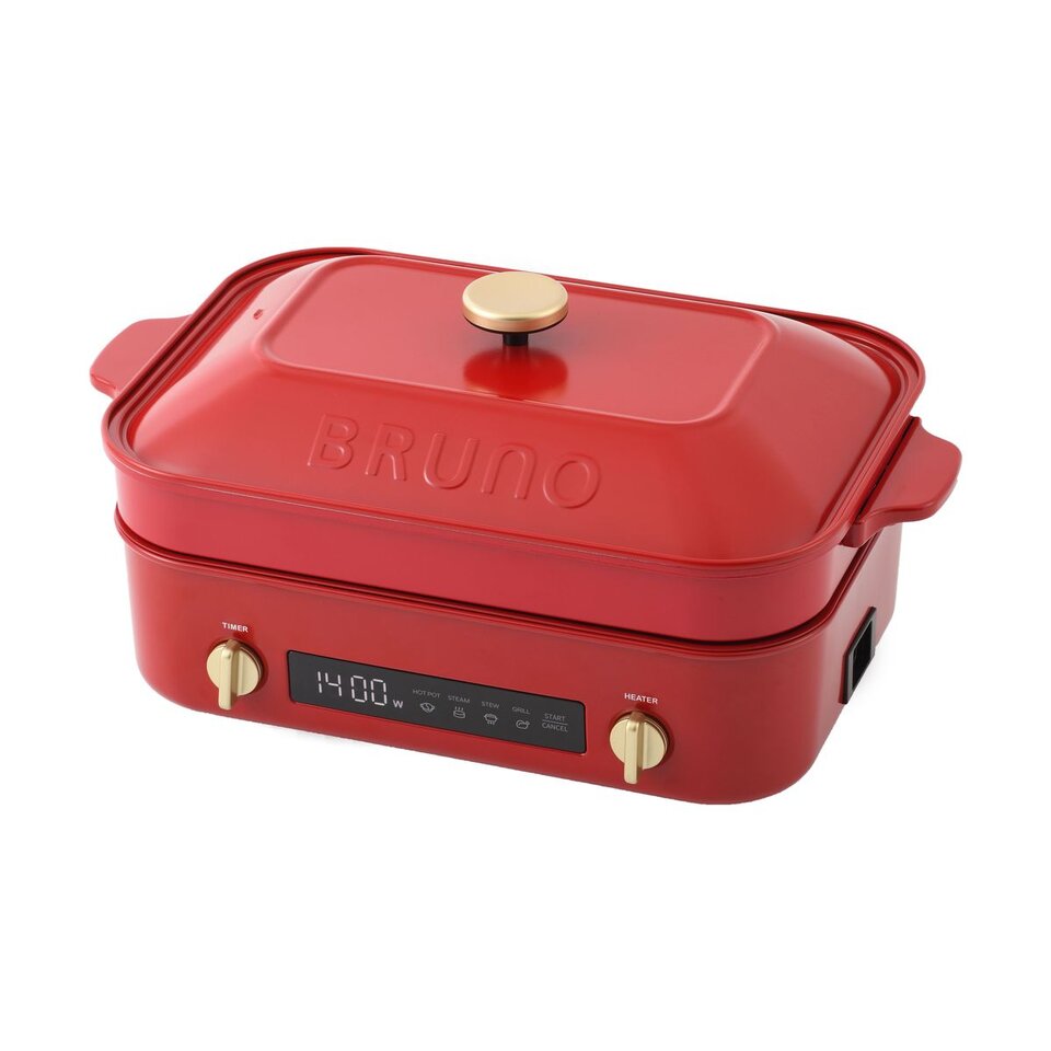 BRUNO Digital Hot Plate - Red | TANGS Singapore