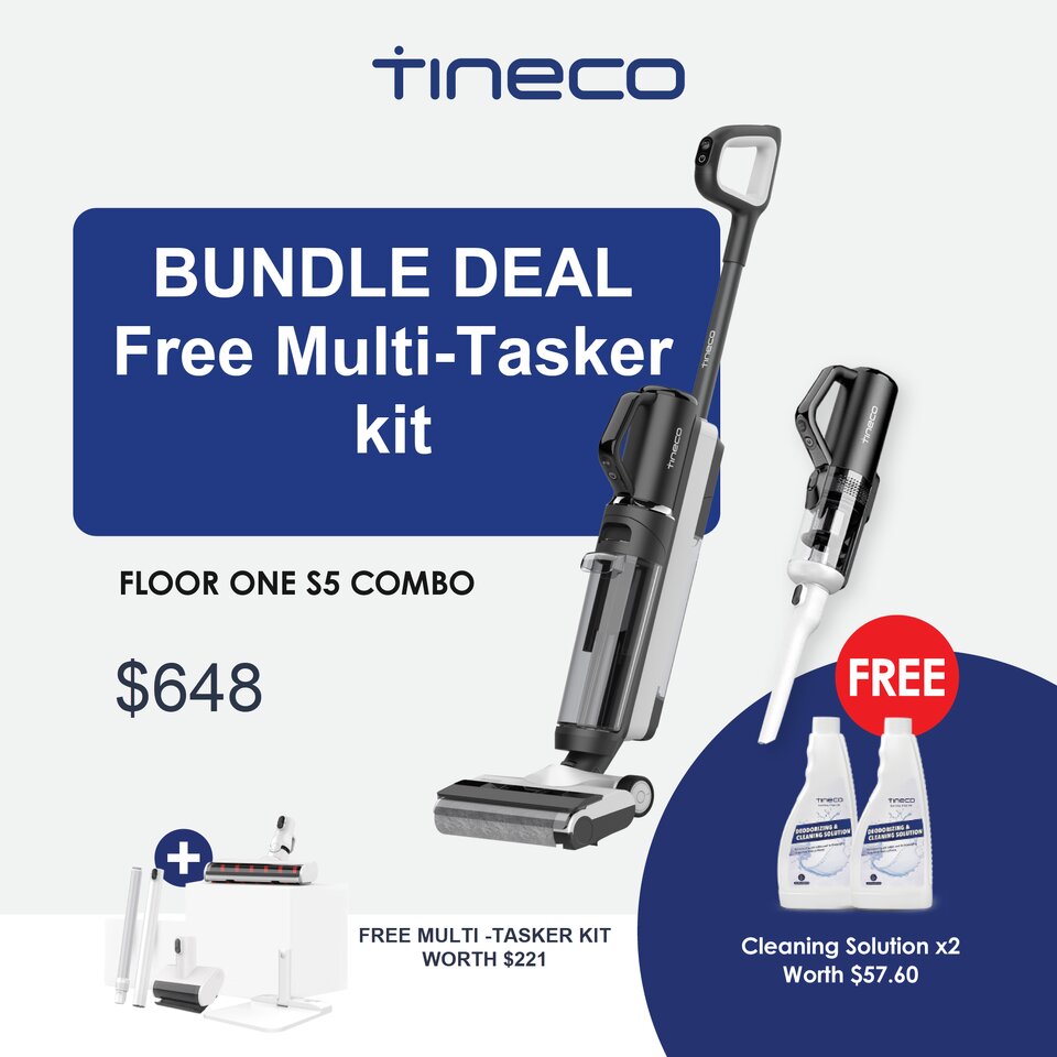 Tineco Floor One S5 Combo Smart Wet Dry Cordless Stick Handheld Vacuum