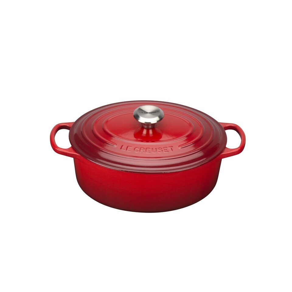 Signature Oval French Oven, 29cm Cherry Red | TANGS Singapore