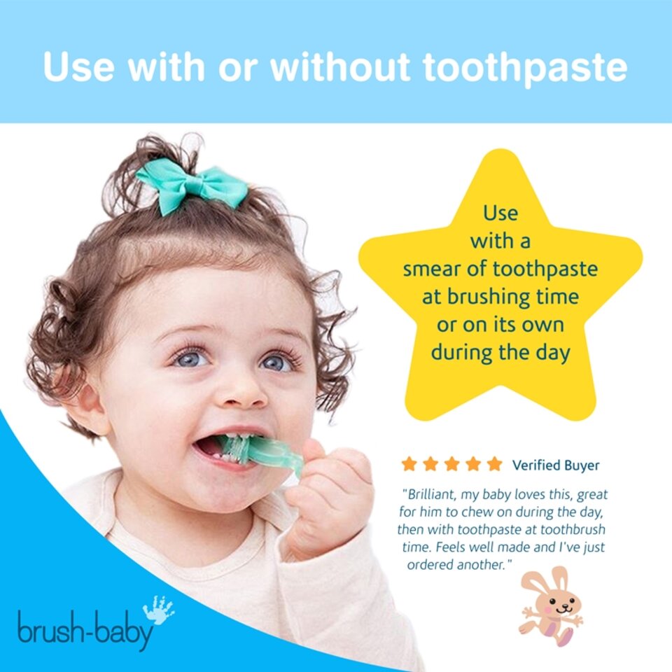 Brush baby chewable store toothbrush and teether