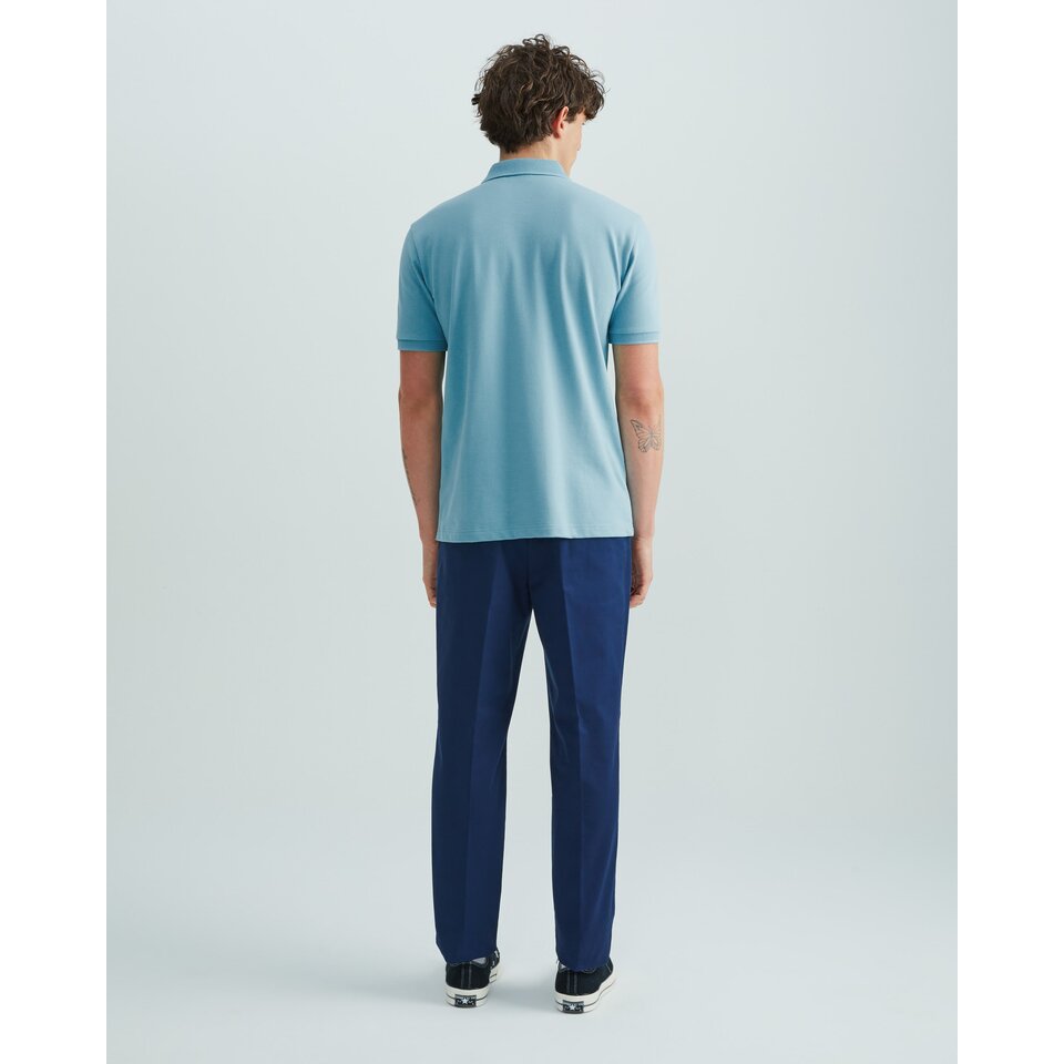 aqua blue polo shirt