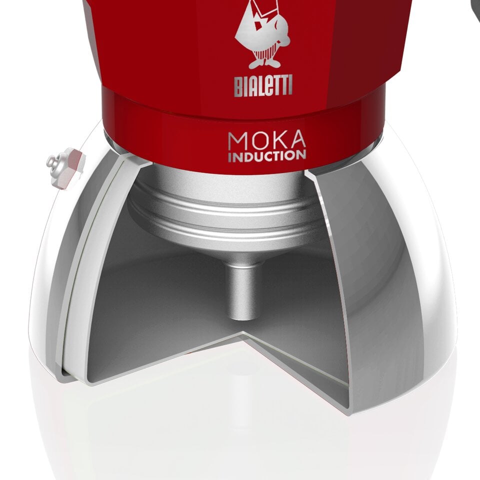 Bialetti New Moka Induction 4 Cup - Red