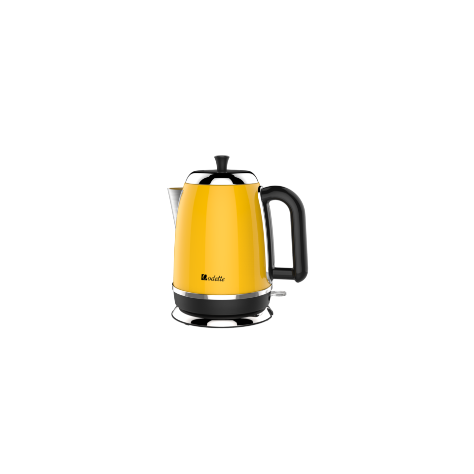 grey and yellow kettle