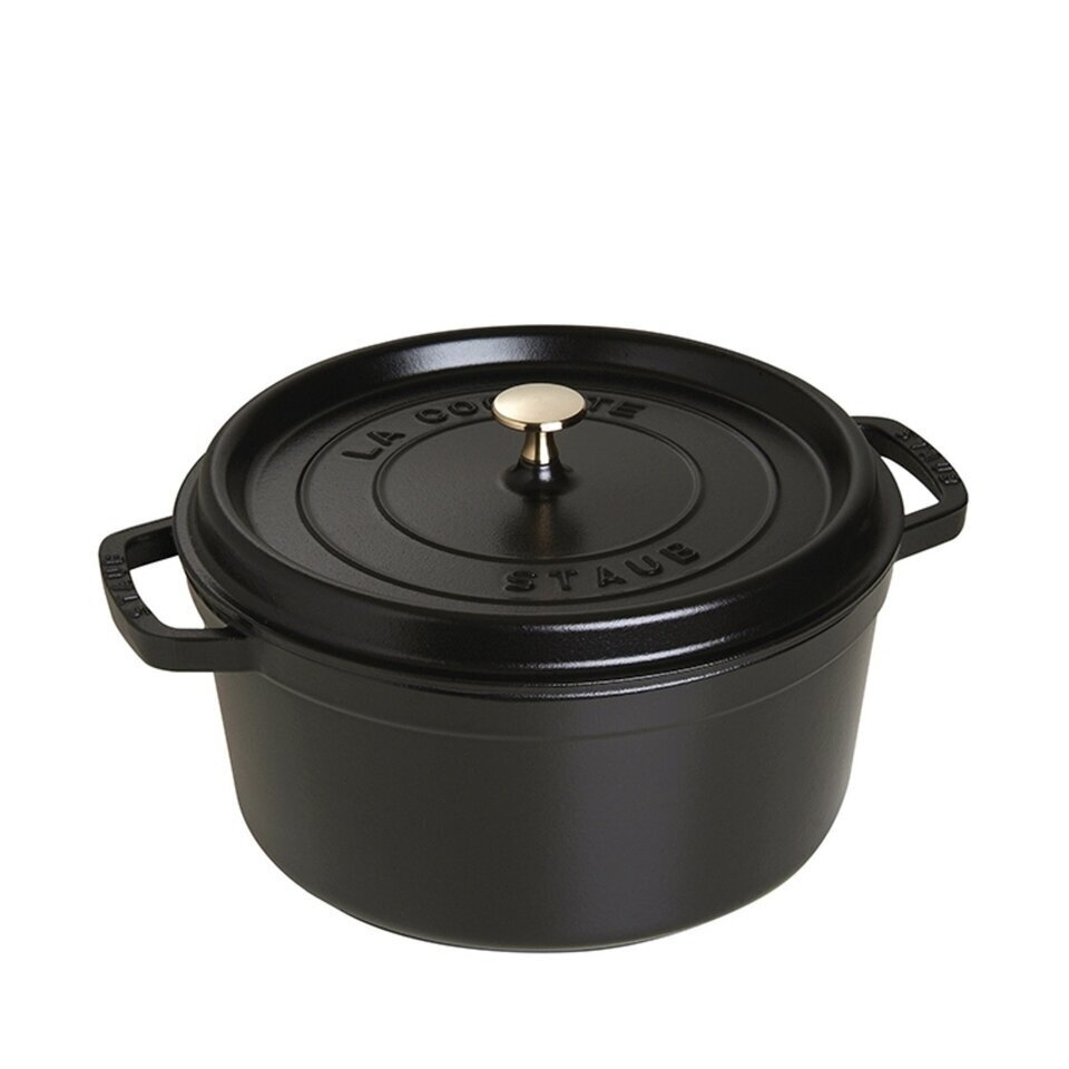 6.7L Round Cocotte 28cm, Black | TANGS Singapore