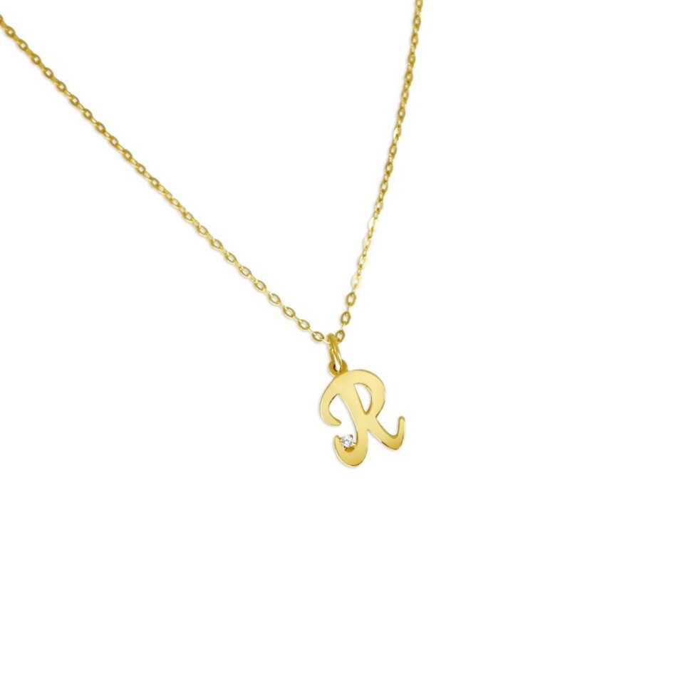 diamante initial pendant