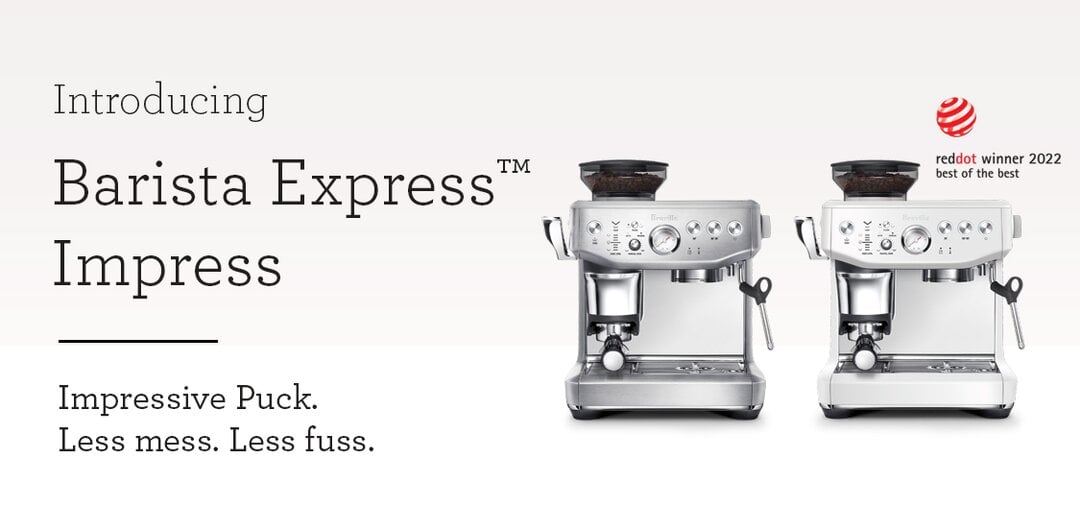 Breville - The Barista Express Impress Espresso Machine - Damson Blue